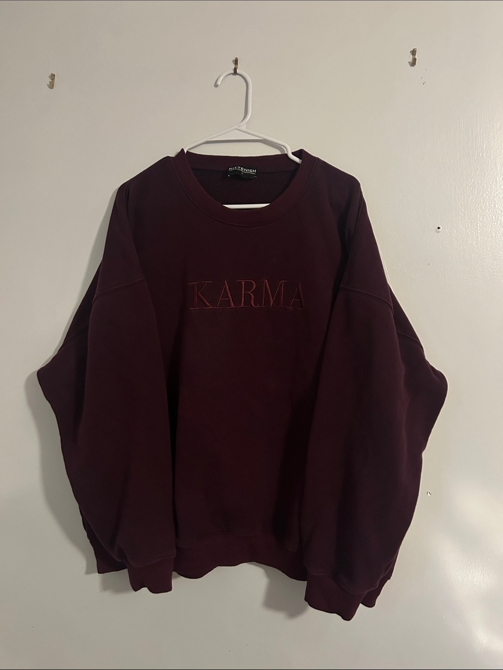 Kittenish KARMA Crewneck Sweater - Burgundy